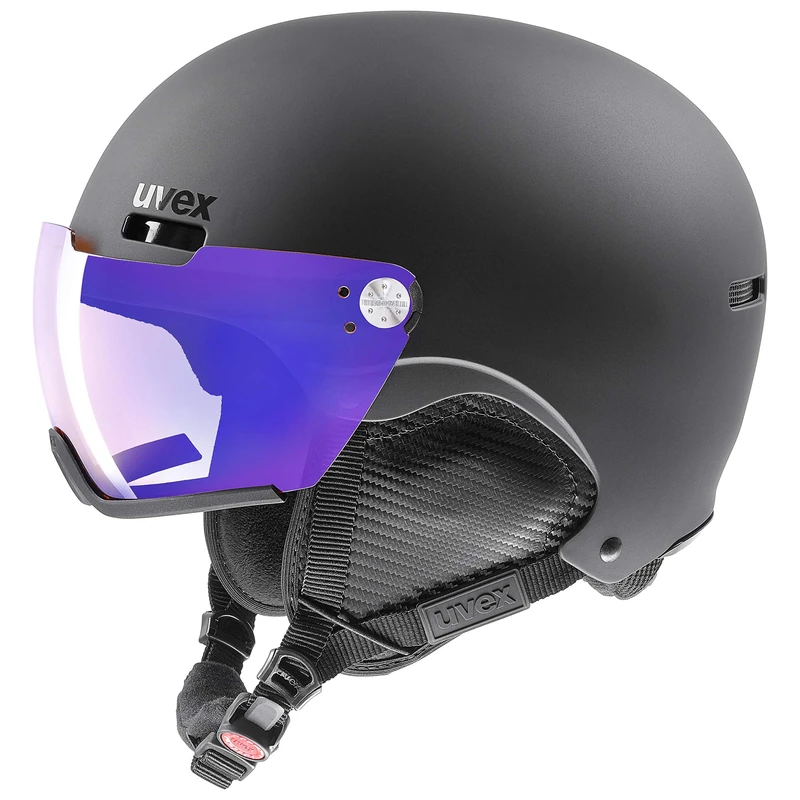 uvex Hlmt 500 Visor V - Ski Helmet for Men and Women - Visor - Individual Fit - Black Matt - 55-59 cm