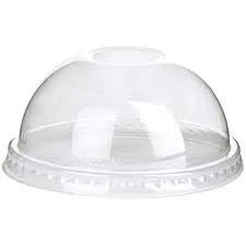 Plastico Domed Lids With Hole 77mm (Pack of 1000)