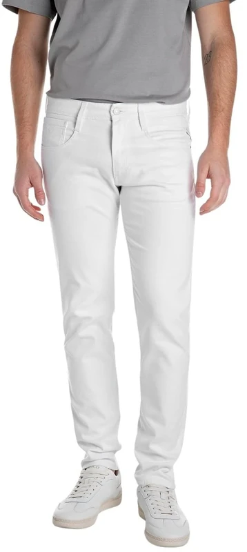 Replay Men's Anbass Slim Jeans, White (White 1), 36W 34L UK