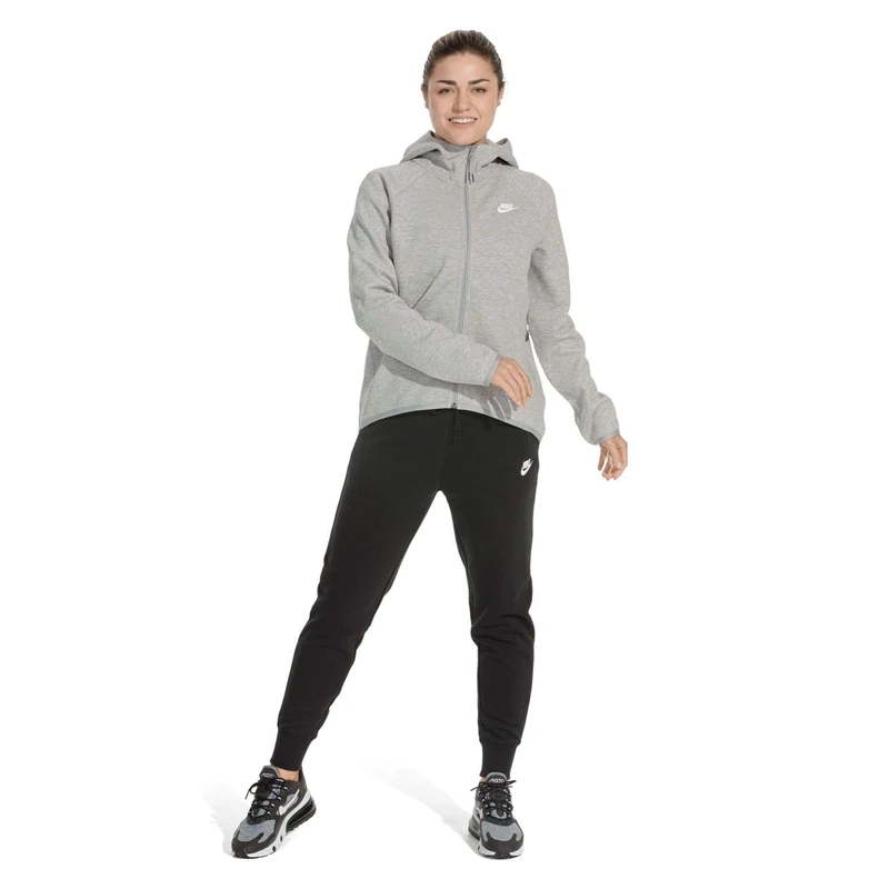 Nike Women W NSW Tch FLC Pant Sport Trousers - Black/Black/White, Medium