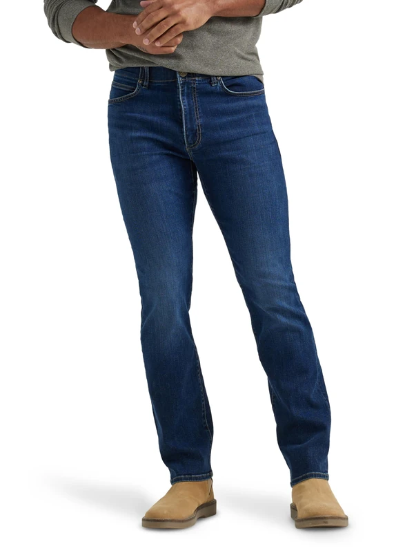 Lee Uniforms Men's Performance Series Extreme Motion Regular Fit Jean, Night Owl, 42W / 30L