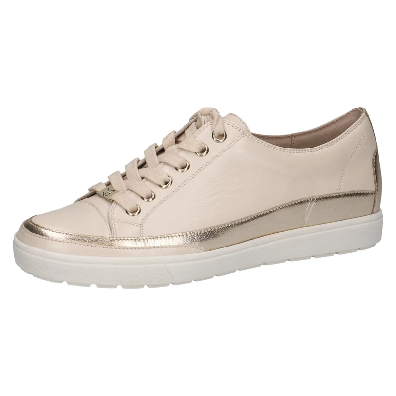 CAPRICE Women's Low-top Leather Sneakers with Laces, Beige (Cream Comb), 5.5 UK