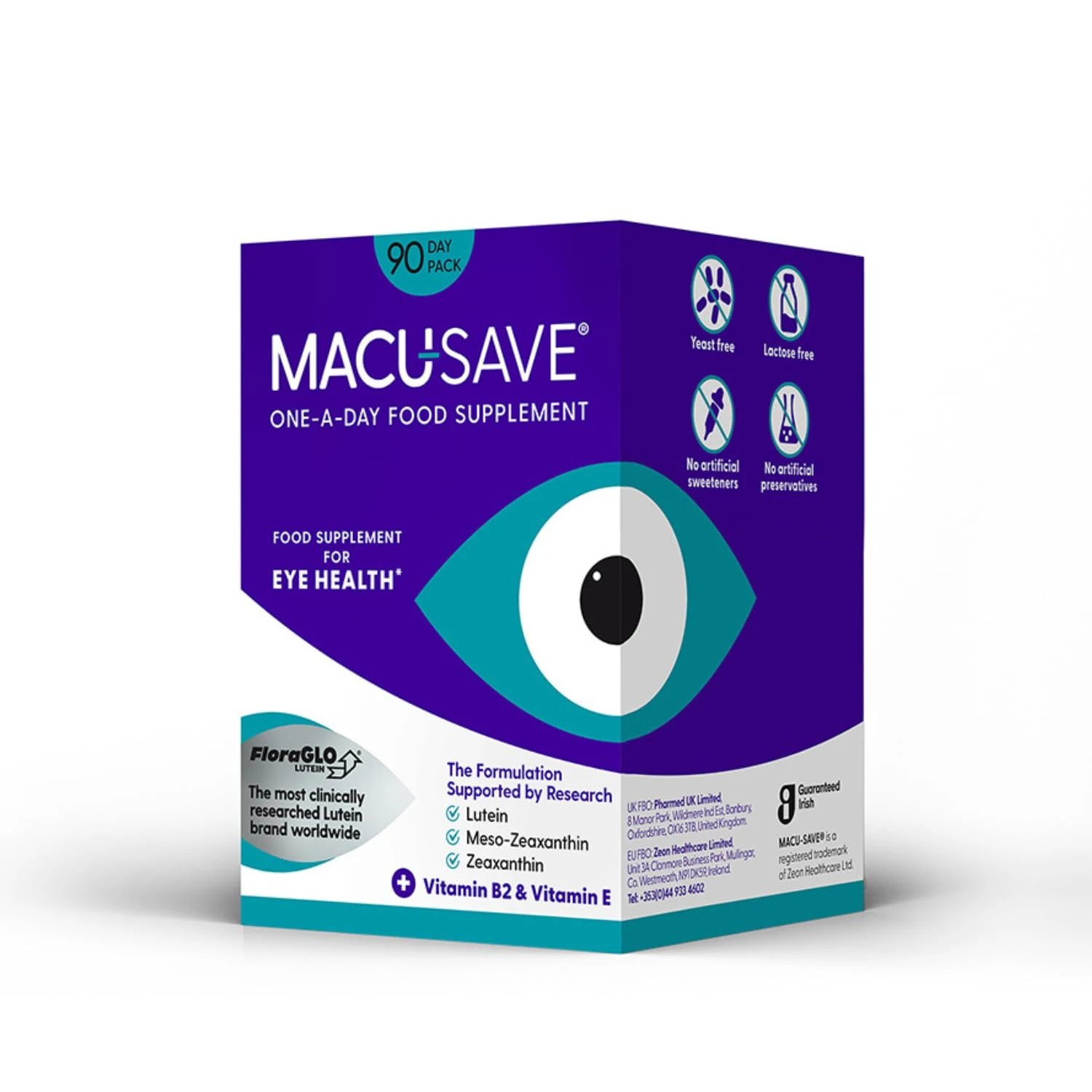 MACU-SAVE Eye Health Supplement* 90-Day Pack, with Lutein Zeaxanthin and Meso-Zeaxanthin – 90 Capsules