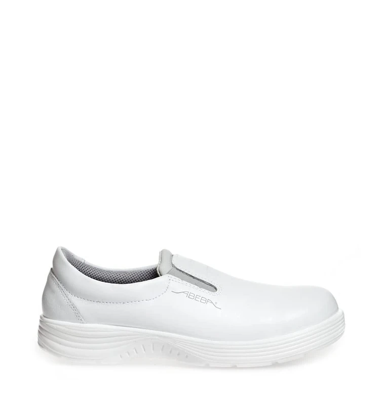 ABEBA 130277 711032 S2 Low Shoe, Slip-Resistant PU-Sole, White, 43 Size