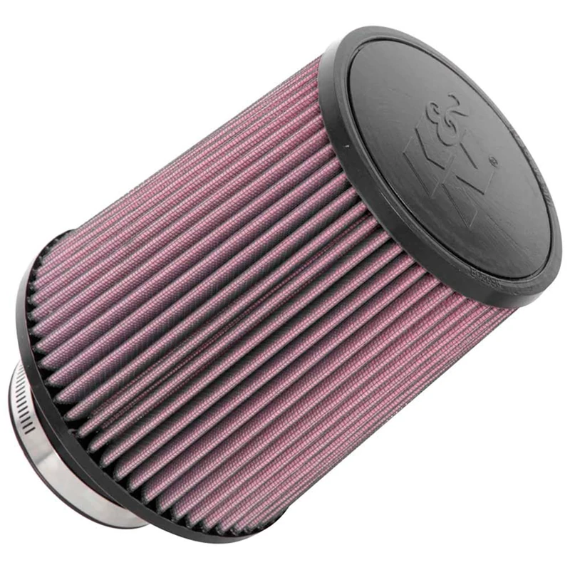 K&N Universal Clamp-On Air Intake Filter: High Performance, Premium, Washable, Replacement Filter: Flange Diameter: 3.125 In, Filter Height: 7 In, Flange Length: 1.75 In, Shape: Round Tapered, RU-5100