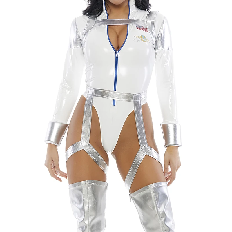Forplay Women's Blast Off Sexy Movie Character Costume, White, M/L - Image 1