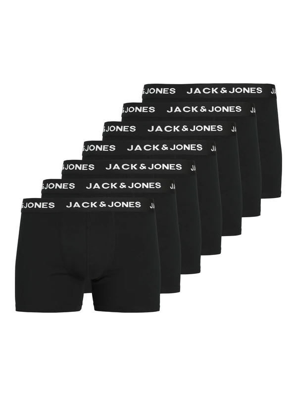 Jack & Jones Men's Jachuey Trunks 7 Pack Boxer Shorts, Schwarz (Black), XL UK