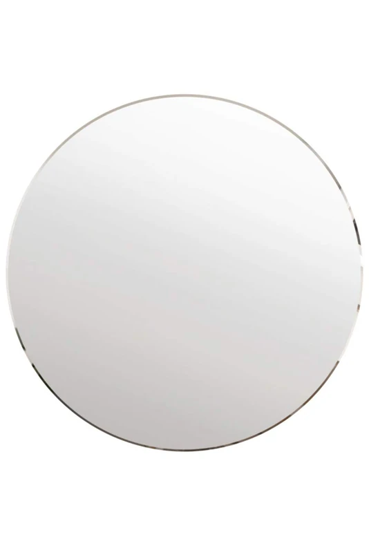 MirrorOutlet All Glass Bevelled Classic Design Round Mirror 80 x 80CM 2ft8 x 2ft8, Frameless
