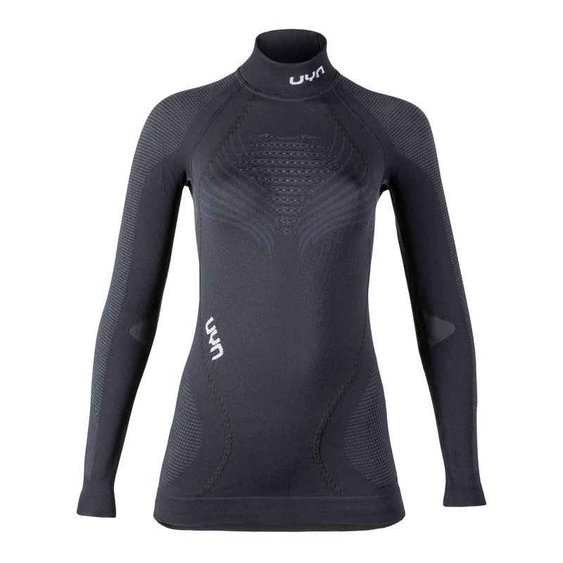 UYN U100035 Ambityon Uw Lg_Sl Turtle Neck T-Shirt Women's Blackboard/Anthracite/White XL