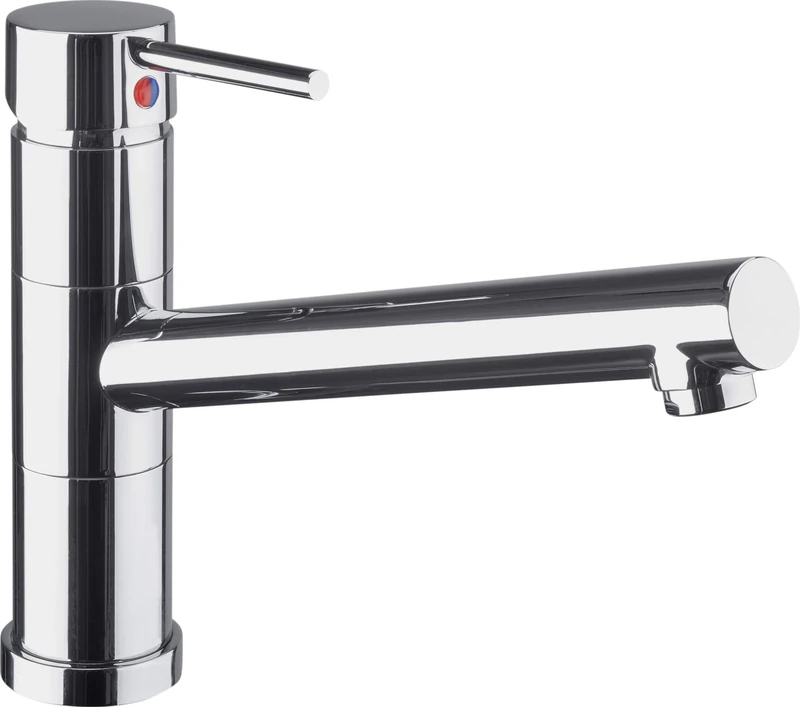 Cornat Zelina ZEL58 Single-Lever Sink Tap Fitting Brass Body Chrome-Plated Pivoting Spout/High-Pressure Fitting/Kitchen Tap