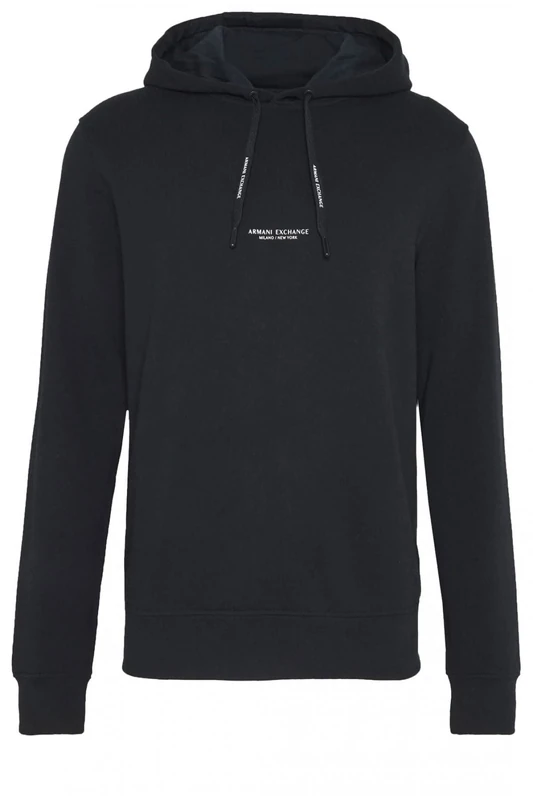 Armani Exchange Pull-over Hooded Sweatshirt With Front Back Logo Hooded sweatshirt,