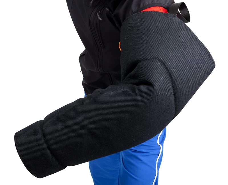 DINGO GEAR Extra Soft Nylcot Bite Sleeve with Handle and Grip Inside the Bite Guard for IGP, K9, Dog Sports, Young Dog Training, Black, Bite Level 2 - Intermediate (S01963)