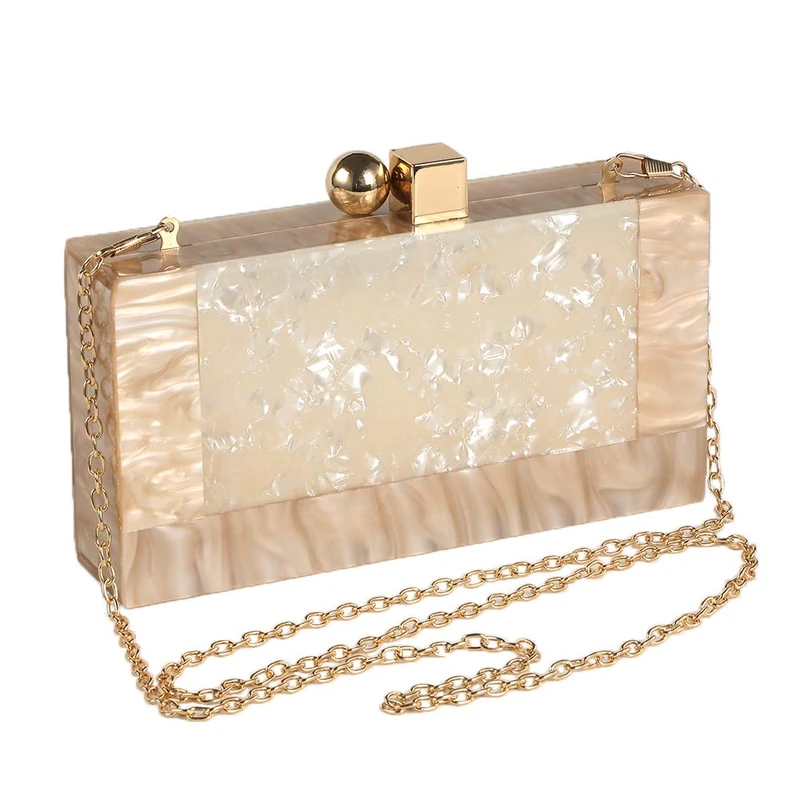 Menurra Women Acrylic Evening Clutch bag Glitter Marble Purse Handbag for Wedding Cocktail Party Prom