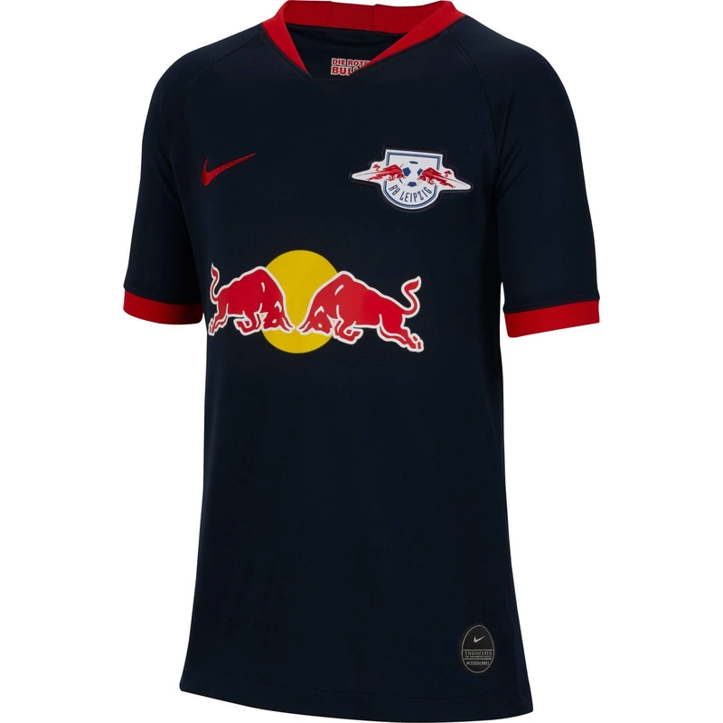 Nike Kids Rblz Y Nk Brt Stad Jsy Ss AW Football T-Shirt - Dark Obsidian/(University Red) (Full Sponsor), Large