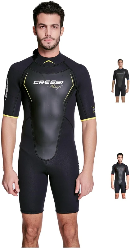 Cressi Altum Man 3mm Shorty Wetsuit - One-piece shorty for Men in 3 mm double-lined neoprene