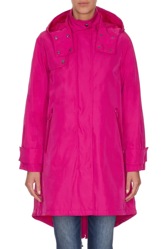 Armani Exchange Women's 2 Piece Caban (Bomber + Trench) Coat, Pink (Fuchsia Agate 1474), Large