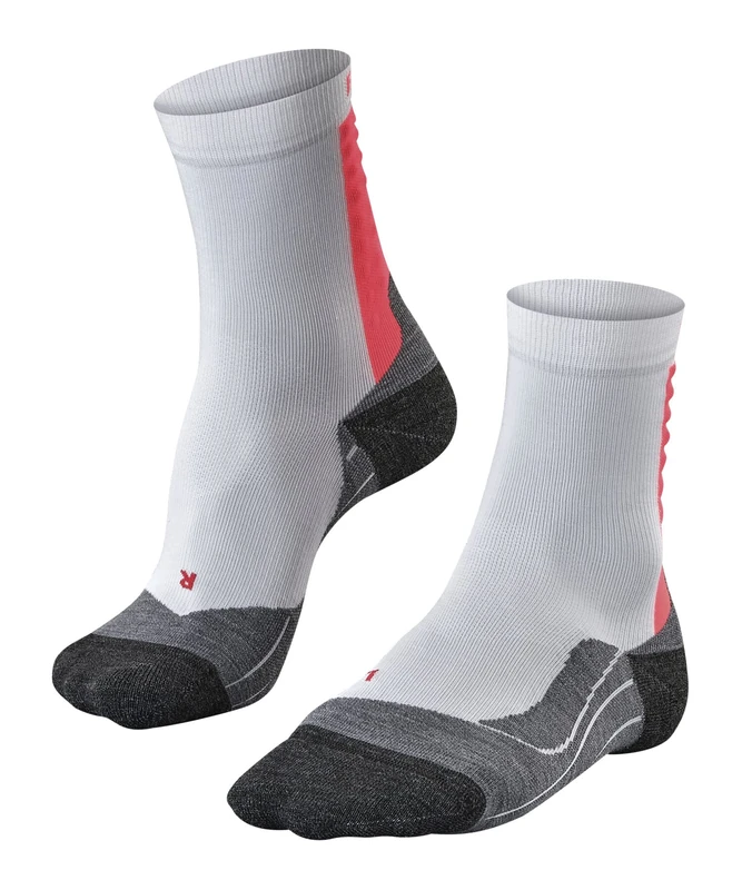 FALKE Women's Achilles W SO Breathable Protects The Tendon 1 Pair Running Socks, White (White-Red 2028), 7-8