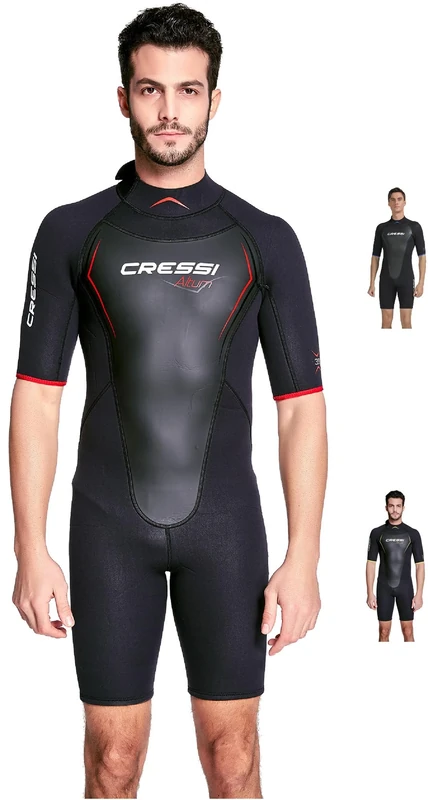 Cressi Altum Man 3mm Shorty Wetsuit - One-piece shorty for Men in 3 mm double-lined neoprene