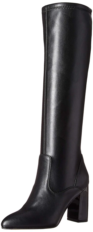Franco Sarto Women's Katherine Knee High Boot, Black Stretch Leather, 9.5