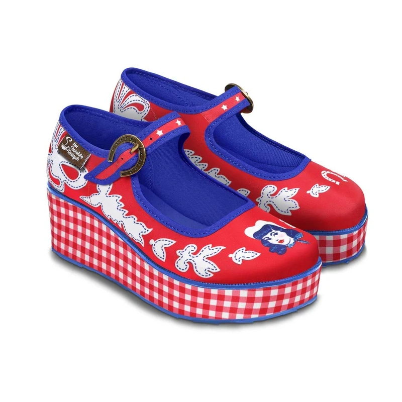Hot Chocolate Design Chocolaticas Cowgirl Women's Mary Jane Platform Multicoloured HCD 38