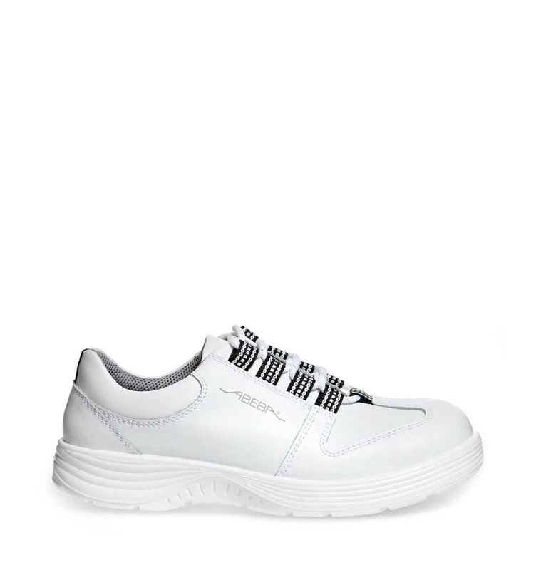 ABEBA 158885 711033 S2 Low Shoe, Slip-Resistant PU-Sole, White, 40 Size