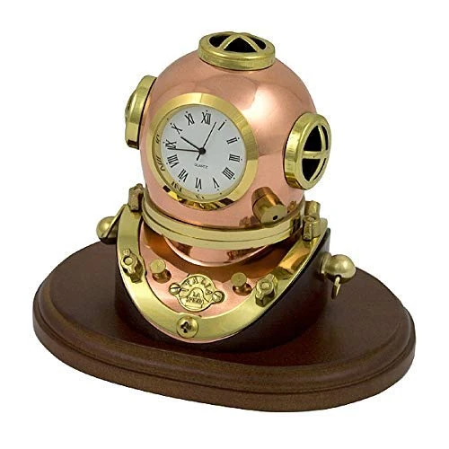 Diving Helmet Clock on Plinth