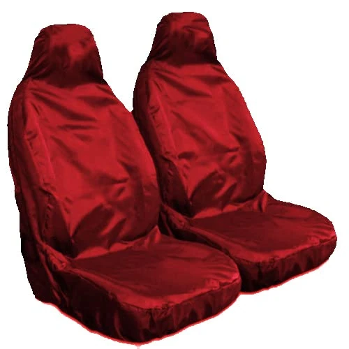 Carseatcover-UK® Heavy Duty RED WATERPROOF Car Seat Cover Protectors AIRBAG SAFE for Front Seats