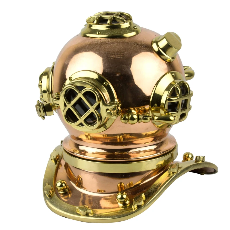 Brass & Copper Diving Helmet, 26 cm