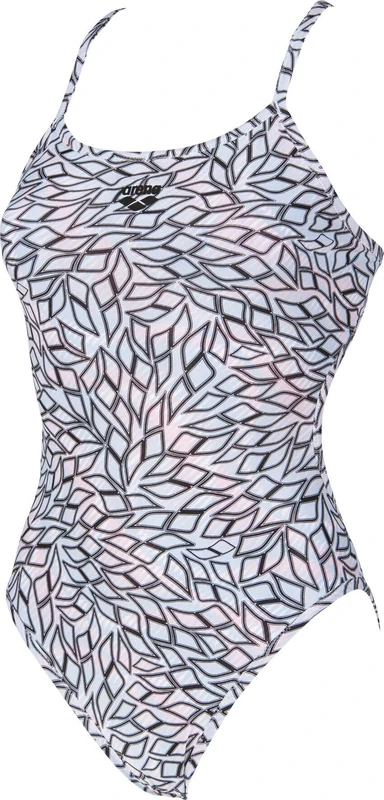 Sand W Challenge Back One Piece Swimsuit Sports Reversible Women Spirograph, womens, 002257, multi_black, 38