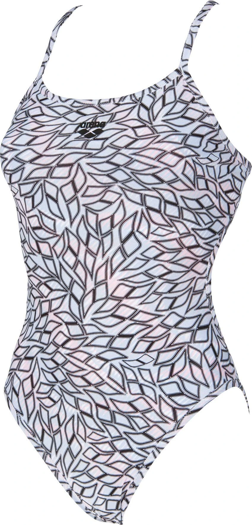 Sand W Challenge Back One Piece Swimsuit Sports Reversible Women Spirograph, womens, 002257, multi_black, 6