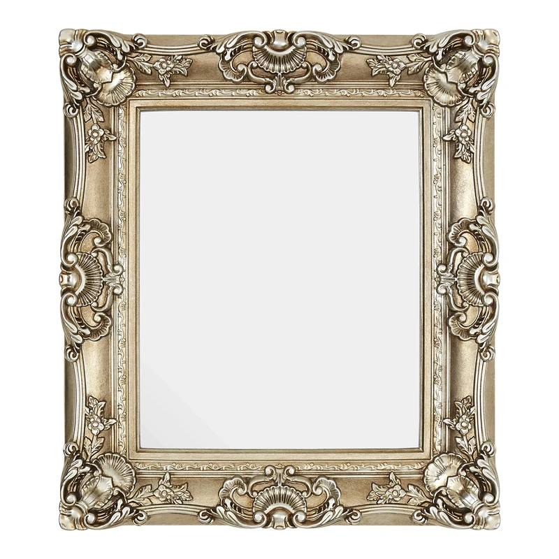 Premier Housewares Wall Mirror/Mirrors For Garden/Bathroom/Living Room With Thick Decorative Frame/Neo-Classic Gold Finish Wall Mounted Mirrors W74 X D9 X H84cm.