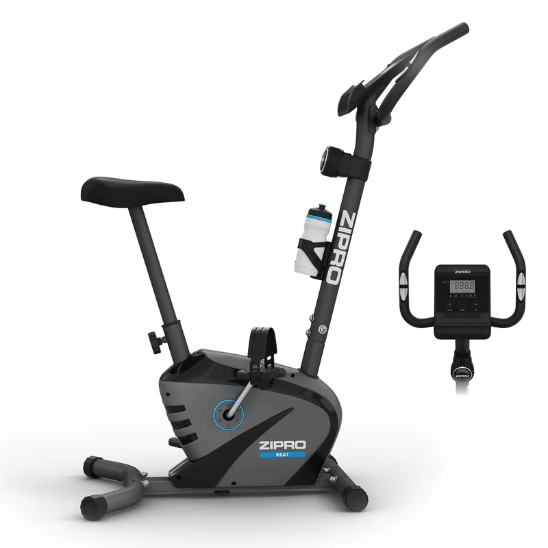 Zipro Adult Magnetic Fitness Bike Exercise Bike Beat up to 120 kg A Flywheel Mass of 6 kg, Black, One Size