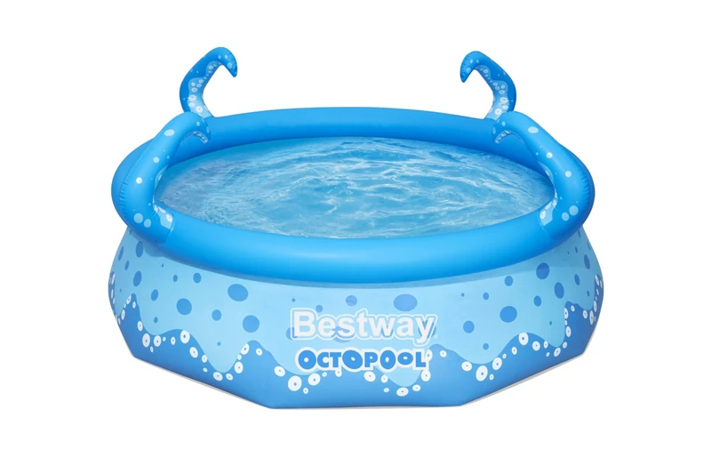 Bestway Inflatable Paddling Pool, OctoPool Fast Set Swimming Pool for Kids One Size, Blue,57397
