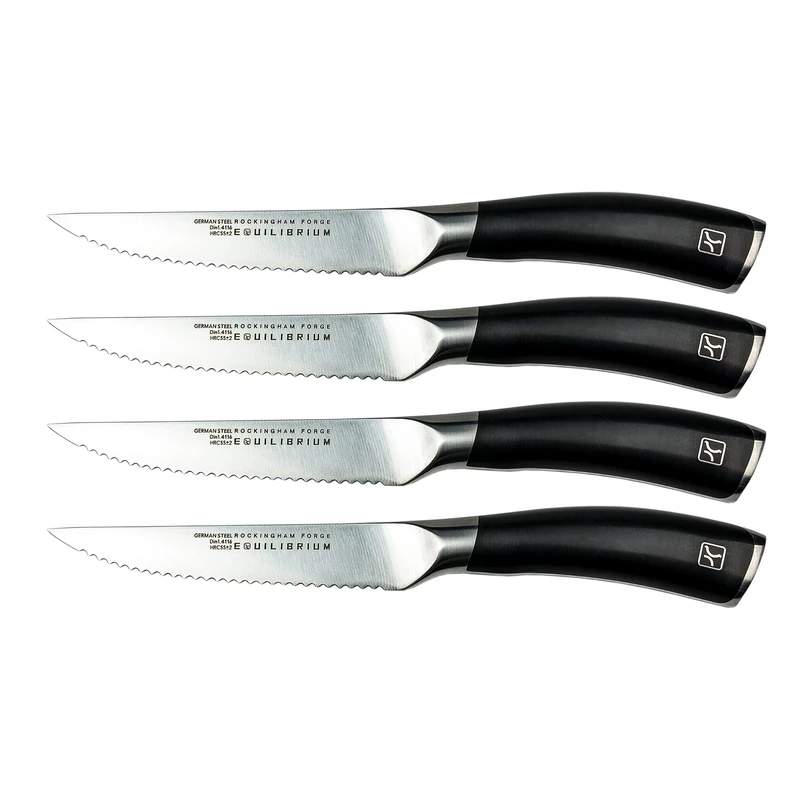 Rockingham Forge Equilibrium Stainless Steel 11.5cm Steak Knife Set x4