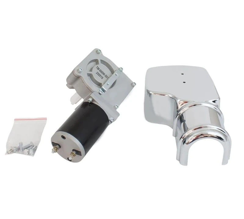 Mytee Products 600W 90:1 Tarp Motor for Dump Truck Tarp Systems with Chrome Cover 12VDC / 38 AMPS / 45 RPM (1 Year Warranty)