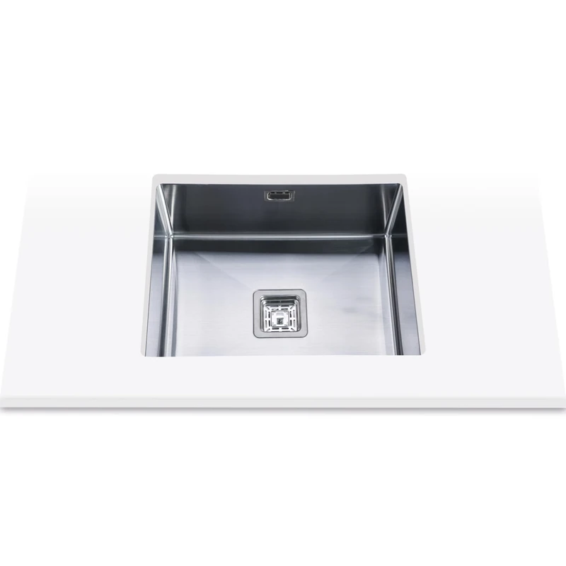 Edesa 950270029 Undertop | Makalu BE Model 50 x 40 1C R-10 | 1 Square Bucket | Kitchen Sink 20 cm Depth | Width 60 cm | Stainless Steel Finish