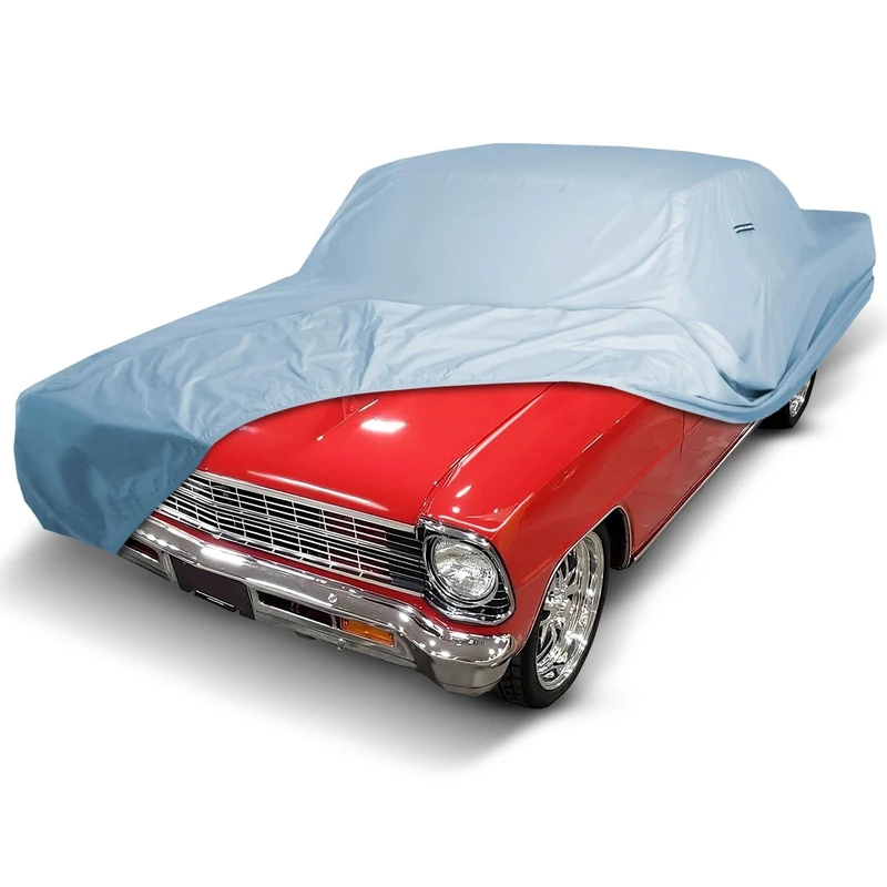 iCarCover Premium Car Cover for 1962-1967 Chevy Nova 2-Door, 4-Door Heavy Duty Waterproof All-Weather Automobiles Custom Fit Indoor Outdoor UV Snow Protection Covers with Straps and Bag