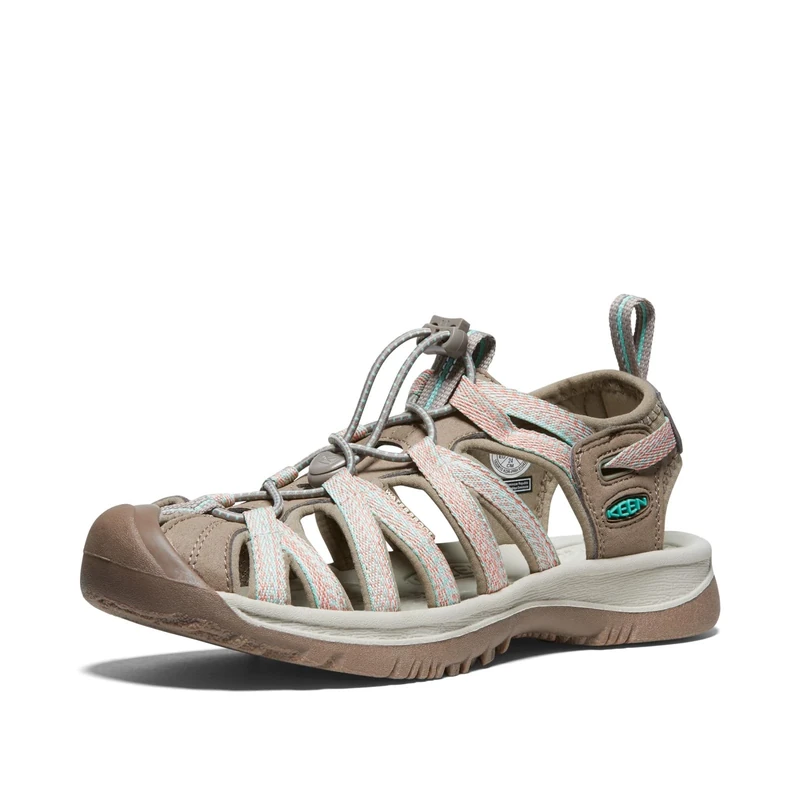 KEEN Women's Whisper Sandal, Taupe Coral, 8 UK