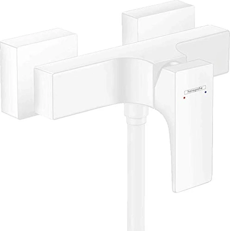 hansgrohe Metropol 32560700 Surface-Mounted Shower Mixer Tap with Lever Handle Matt White