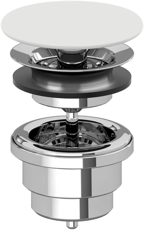 Villeroy & Boch Drain Valve, Ceramic, Stone White, Normal