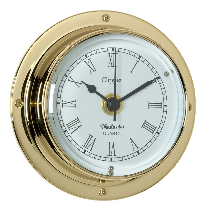 Clipper QuickFix Clock, Brass