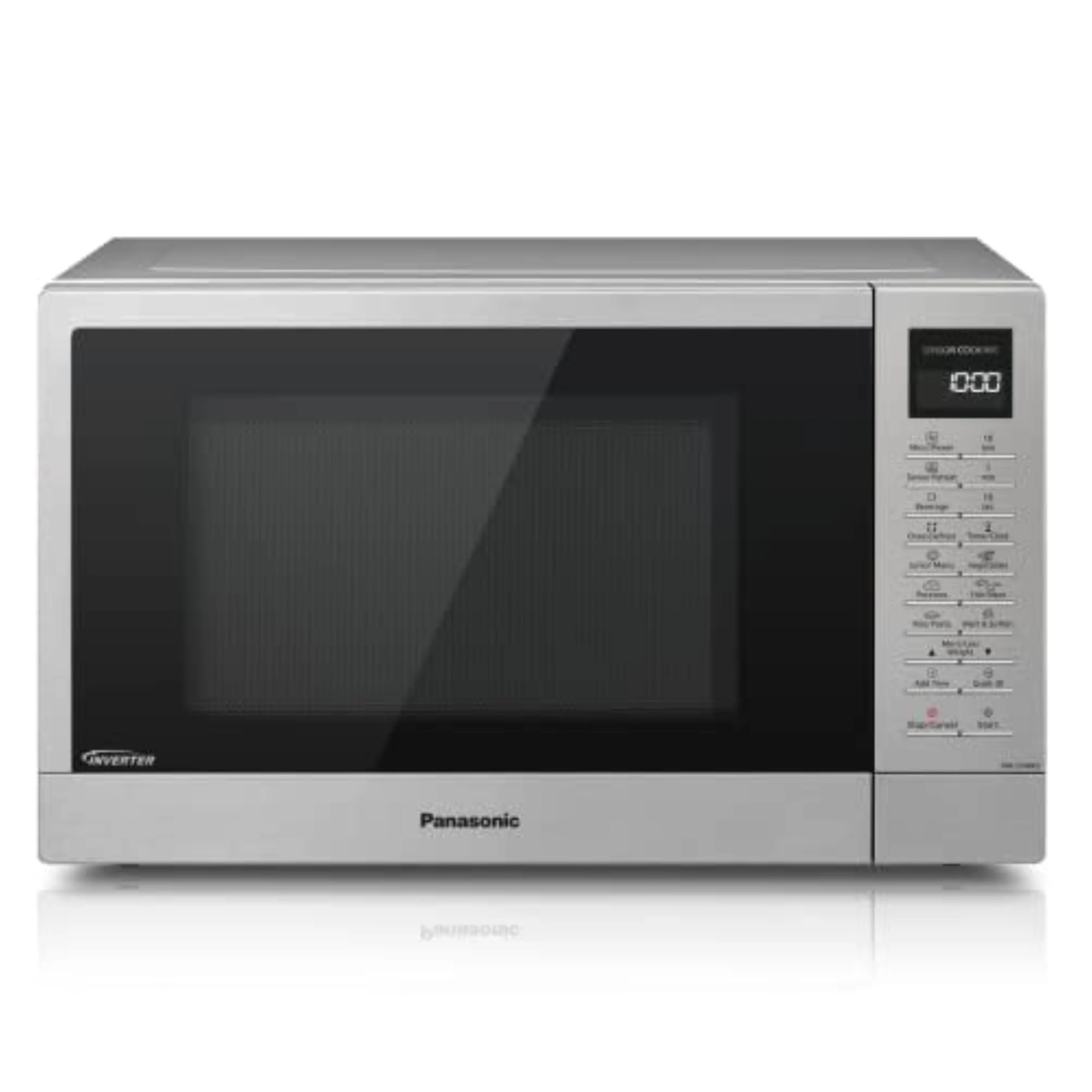 Panasonic NN-ST48KSBPQ Inverter Microwave Oven with Glass Turntable, 32L, 1000W, 25 Auto Programmes, Auto Defrost, 7 Power Levels, Timer, Digital LED Display, Stainless Steel Exterior