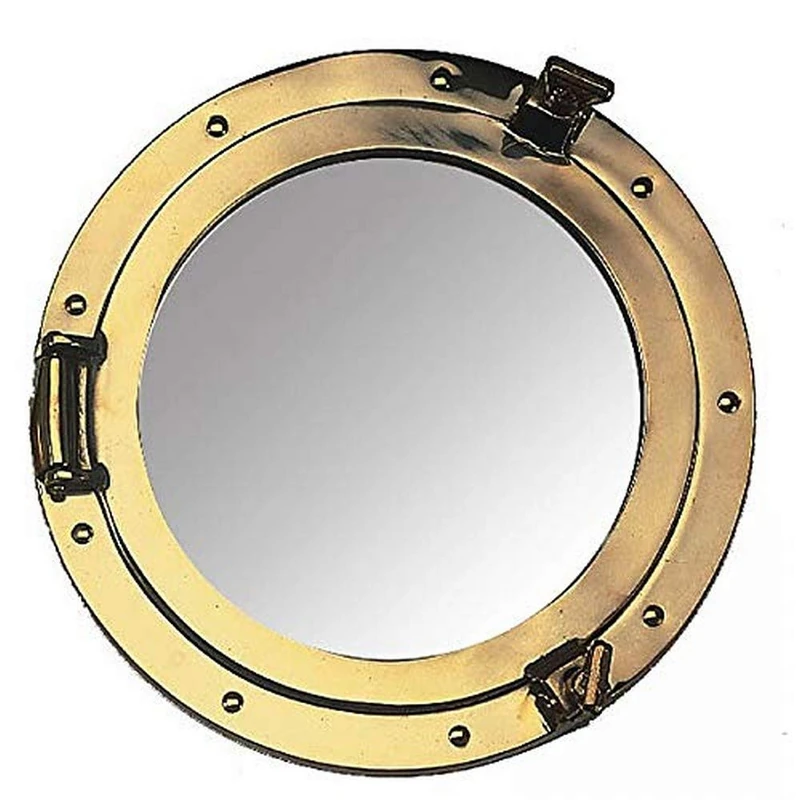 Nauticalia Brass Porthole Mirror - 20 cm Diameter