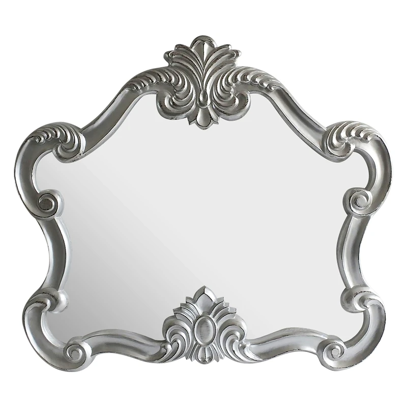 Premier Housewares Wall Mirror/Classic Mirrors For Bathroom/Bedroom/Garden Walls Fancy Wall Mounted Mirrors For Hallway With Metallic Silver Decorative Frame Finish W109 X D5 X H97cm.