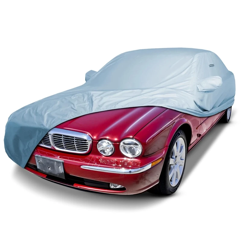 iCarCover Fits: [Jaguar XJ8 / XJR] 1998-2009 Premium Full Car Cover Waterproof All Weather Resistant Custom Outdoor Indoor Sun Snow Storm Protection Form-Fit Padded Cover with Straps