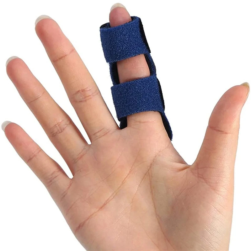 Paskyee Trigger Finger Splint - Blue Support for Bent or Locked Fingers