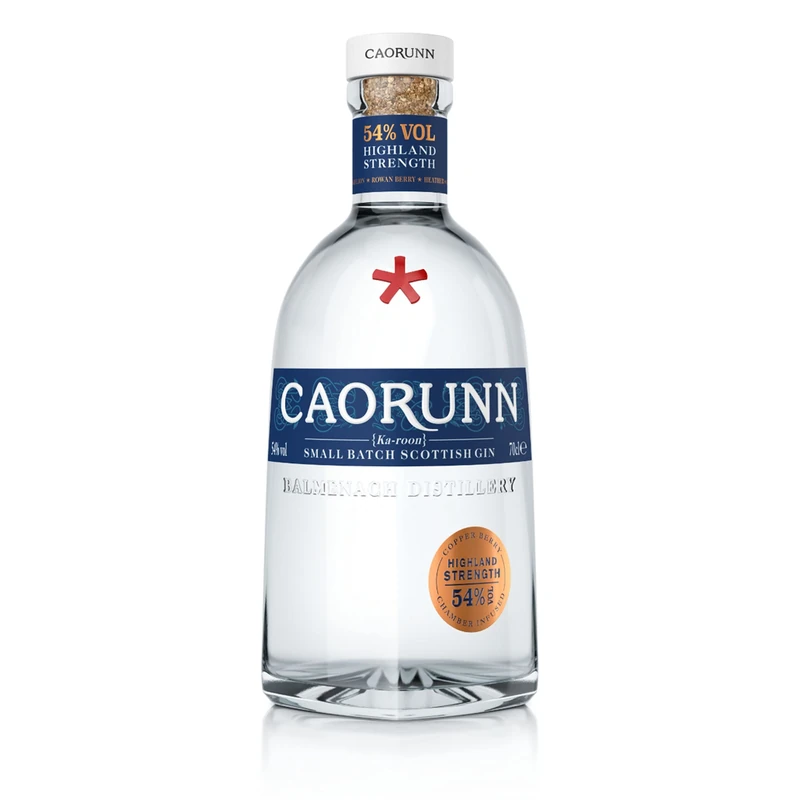 Caorunn Highland Strength Gin, 70cl, 54% ABV, Hand Crafted Premium Scottish Gin with Bold Juniper and Peppery Notes, Distilled at Balmenach in Speyside