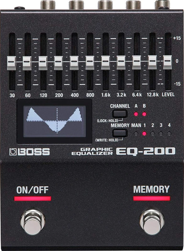 BOSS EQ-200 Programmable Graphic Equalizer, Dual 10-Band Eqs with Adjustable Range And Flexible Signal Flow And Pre/Post Fx Insert