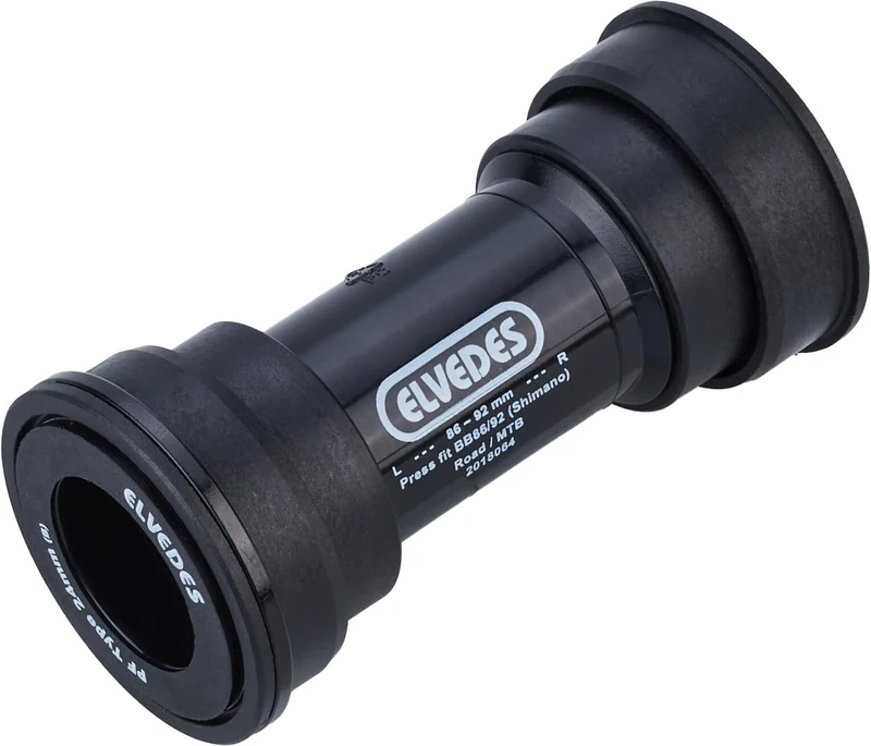 Elvedes Press-Fit BB86/92 Unisex Adult Cycle E-Bike Chainset, Black, Standard