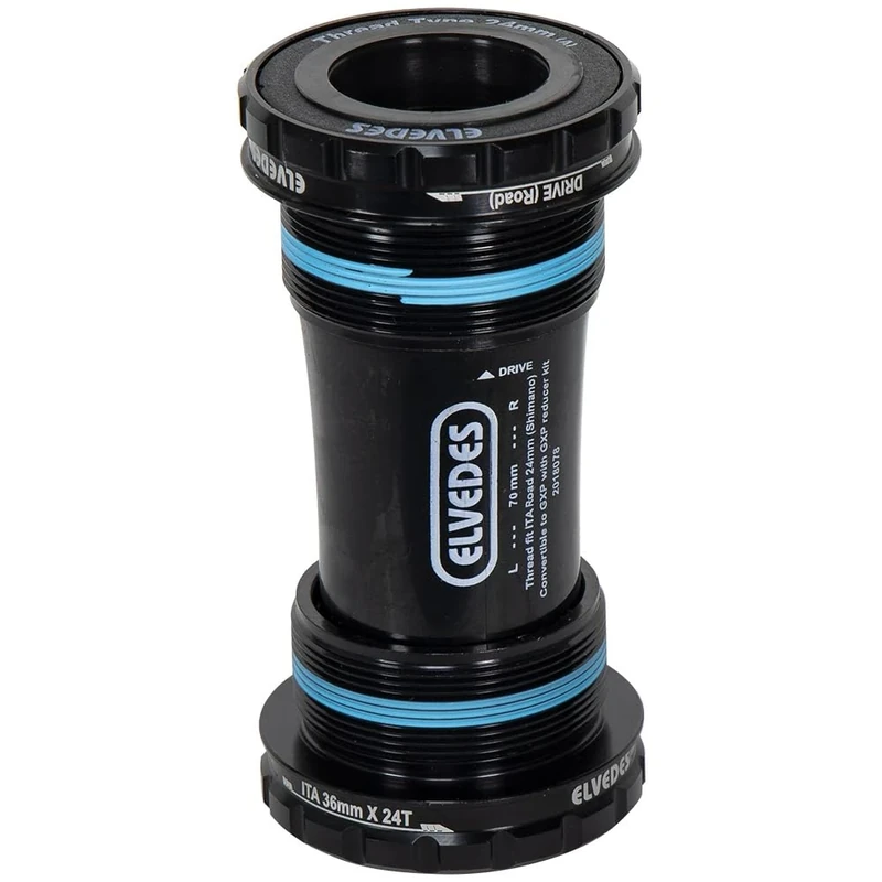 Elvedes ITA 24 mm Bottom Bracket + Spacer GXP Cycle E-Bike Adult Unisex, Black, Standard
